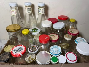 lot 186 image: Misc Small Glass Jars