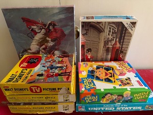 lot 207 image: Vintage Puzzles, Some Still Sealed
