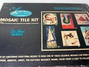 lot 235 image: Vintage Mosaic Tile Kit, Barely Started