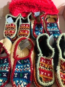 lot 247 image: Knitted Slippers