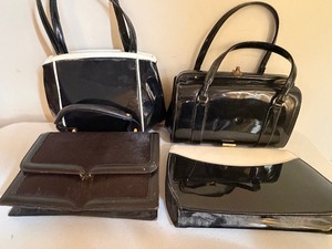 lot 318 image: Vintage Handbags, Patent Leather (3) and Animal Hide, Please See Pictures