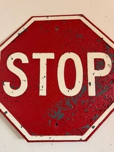 lot 361 image: Metal Stop Sign