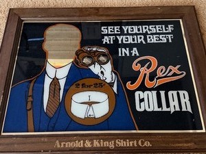 lot 368 image: Vintage Rex Collar Mirror Wall Art
