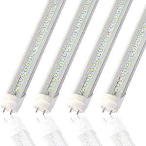 lot 141901 image: TSEXES 2FT T8 LED Tube Light,12W(30W Equivalent),Type AB Plug & Play or Ballast Bypass,1560LM,Led Replacement F20T10 T20T12 Flourescent Tube,5000K, Dual Ended Power, Clear Cover(4-Pack)