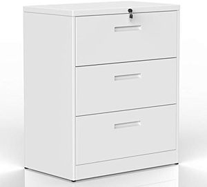 lot 141903 image: Tamliy 3-Drawer Mobile Vertical Filling Cabinet