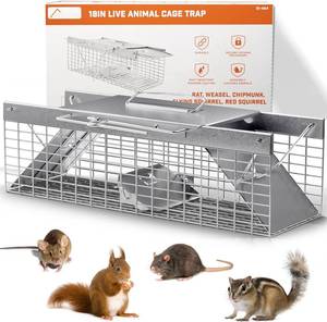 lot 241812 image: HOMESTEAD Live Rat Trap IndoorOutside - Squirrel Trap, Have A Heart Animal for Chipmunk, Small Rabbits, Weasel and Similar-Size Rodents, 18x5x5, 2 Doors, Fully Assembled