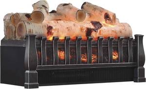 lot 241824 image: Retails for $110 duraflame 20.5-inch Electric Log Set Heater with Remote Control