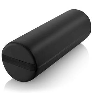 lot 241830 image: Saloniture Jumbo Round Massage Table Bolster Pillow Pad - 26 x 9 Inch - Black