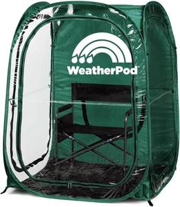 lot 341777 image: Retails for $120 WeatherPod The Original Shark Tank MyPod 1-2 Person Pop-Up Pod - Stay Warm, Dry, and Out of The Sun - Weather Pod for Sports, Rain, or Wind