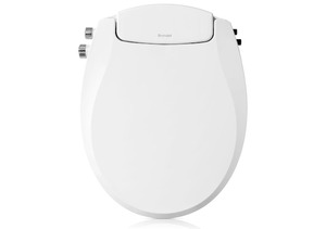 lot 341781 image: Brondell Bidet Toilet Seat Non-Electric Swash Seat, Fits Round Toilets, White Dual Nozzle System, Ambient Water Temperature Bidet with Easy Installation