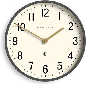 lot 341807 image: Retails for $180 NEWGATE Mr Edwards Wall Clock  Large mid Century Inspired Modern Classic Clock  17.5 inch  Deep Metal case in Gray  Classic Style for Kitchen, Living Room or Office