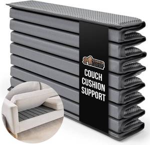 lot 341812 image: GORILLA GRIP Heavy Duty Couch Cushion Support Board to Fix Sagging Sofas, 21.5 x 70 Sofa, Thick Plywood Boards Add Strong Seat Supports, Stays in Place, Replacement Stuffing Under Couches, Grey