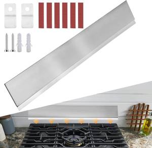 lot 341821 image: 11NBBKGDDS Universal Front Control Freestanding Range Stainless Backguard with 29.75 W 4.75 T 0.25 D Compatible with all brands of 30 Backsplash & Stove,Include Frigidaire Whirlp