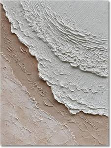 lot 441752 image: Retails for $136 NANKAI Art 45x30 inch Hand painted beach Ocean Wave Landscape Oil painting Modern Abstract Canvas art Mural family wall Decoration art