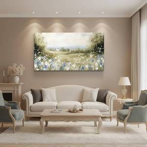 lot 441760 image: Iallbin Abstract Canvas Wall Art, Large Wall Art for Living Room, for Wall Modern Paintings Wall Decor Living Room (Abstract, Beige, 48L x 24W)