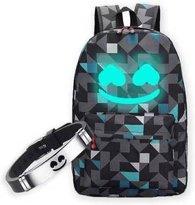 lot 441575 image: TitervctoIlluminated Smiley Backpack  DJ Music Bracelet Christmas Gift,Fashion Laptop Backpack,Travel Schoolbag,Outdoor Backpacks