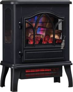 lot 471080 image: Retails for $135 duraflame 3D Infrared Quartz Electric Fireplace Stove Heater, Black