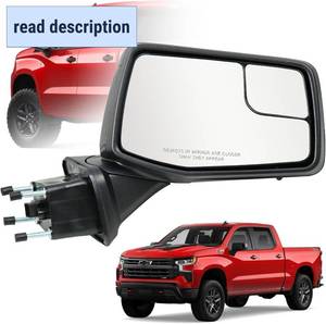 lot 341798 image: Retails for $130 Convitex Passenger Right Side Door Mirror for 2019-2024 Chevy Silverado 1500, with Heated Power and Convex Blind Spot Glass Temperature Sensor Manual Folding, Replace#GM1321583(7 Pins)