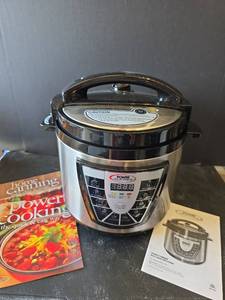 lot 85 image: Power Pressure Cooker XL 6QT Electric Multi-Cooker with Manual and Recipe Book- New In Box