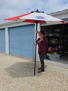 lot 99 image: Pabst Blue Ribbon Beer Patio Umbrella