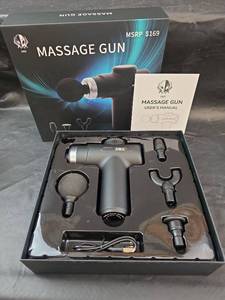 lot 249 image: SMS Professional Massage Gun with 4 Attachments