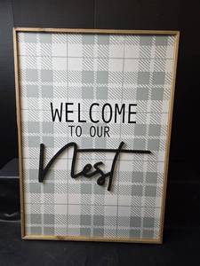 lot 321 image: Welcome to Our Nest Wall Sign