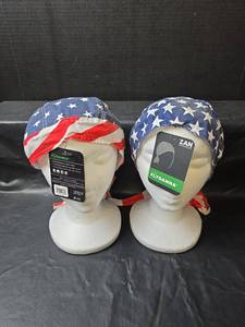 lot 328 image: Flydanna American Flag Head Wraps - Set of 2