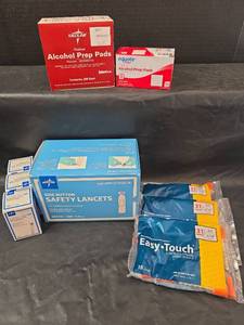 lot 374 image: Diabetes Testing, Syringes and Alcohol Prep Pads
