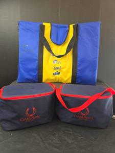 lot 377 image: 2 Oaklawn Racing Cooler Bags with HGTV ToteBlanket