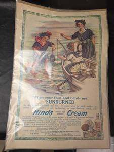 lot 385 image: Hinds Honey and Almond Cream Advertisement
