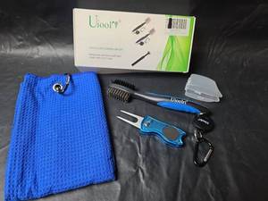 lot 406 image: Uioolr Golf Club Cleaning Brush Kit with Towel and Divot Tool