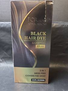 lot 407 image: Black Hair Dye Shampoo 3-in-1 Gray Coverage