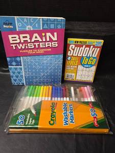lot 418 image: Brain Teasers and Suduko with Washable Markers