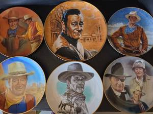 lot 434 image: John Wayne Western Movie Commemorative Plate Collection