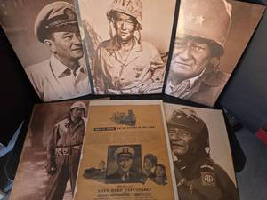 lot 442 image: John Wayne Memorabilia They Were Expendable Movie Promotional Materials and Military Photo Collection