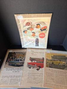 lot 443 image: 1960s Coca-Cola and Chevrolet Magazine Advertisement Collection