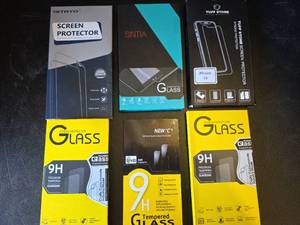lot 481 image: GREAT RESELLERS LOT- New Smartphone Tempered Glass Screen Protectors Assorted Styles