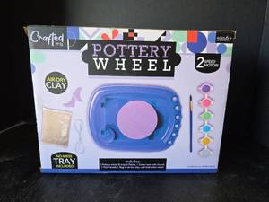 lot 486 image: Crafted by U Pottery Wheel Kit with Air-Dry Clay and Paints
