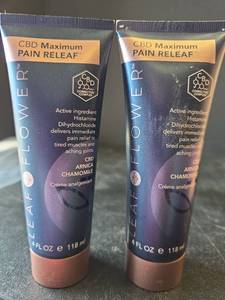 lot 518 image: Leaf & Flower CBD Maximum Pain Relief Cream 4 FL OZ