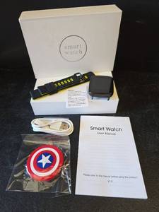 lot 523 image: Fitness Smart Watch with Black Yellow Silicone Band