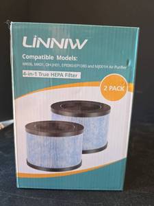 lot 526 image: LINNIV 4-in-1 True HEPA Replacement Filter 2 Pack