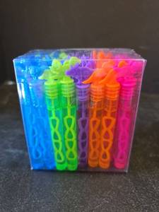 lot 535 image: 48ct Colorful Plastic Bubble Wands for Childrens Parties