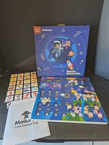 lot 559 image: Mailuren Space Theme Magnetic Alphabet Maze Learning Game - New