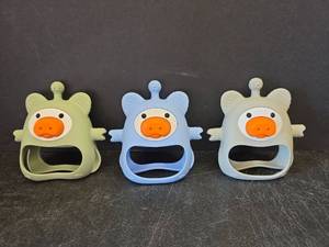 lot 569 image: 3 New  Silicone Baby Teething Toys