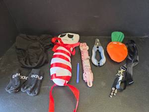 lot 577 image: Small Doggy Diaper and Socks, Toys, New Nail Clippers, Leash, and More