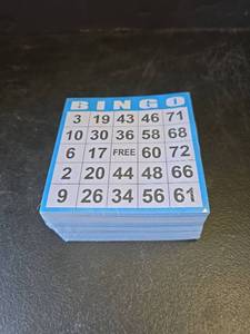 lot 587 image: Bingo Paper Game Cards 100 Books of 5 Sheets