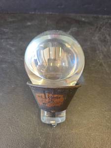 lot 670 image: Antique Red Comet Glass Fire Extinguisher with 2 Metal Brackets (PLEASE DO YOUR RESEARCH ON THIS ITEM PRIOR TO BIDDING)