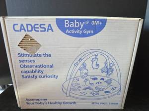 lot 684 image: CADESA Baby Activity Gym Play Mat with Hanging Toys