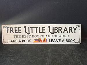 lot 691 image: Free Little Library Metal Sign