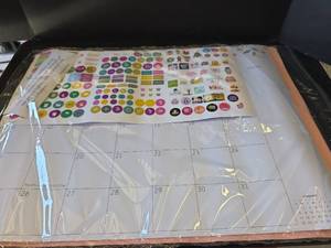 lot 694 image: 2026 Planner Calendar with Decorative Stickers